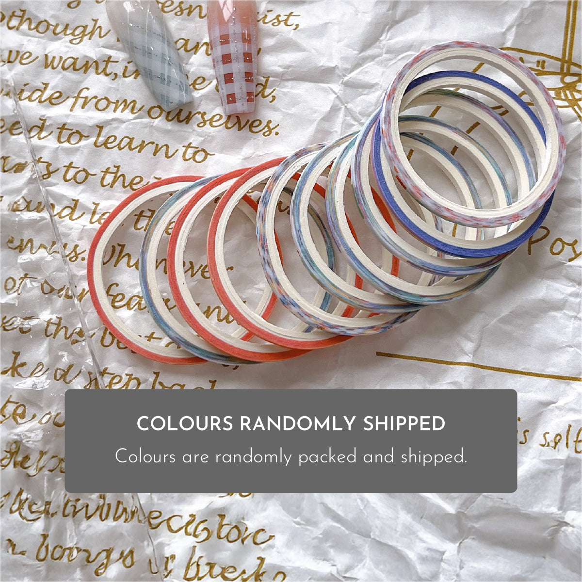 Nail Art Washi Tapes/ 10 Rolls