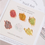 6-in-1 Pearlescent Shimmer Creamy Powder Nail Art Palette