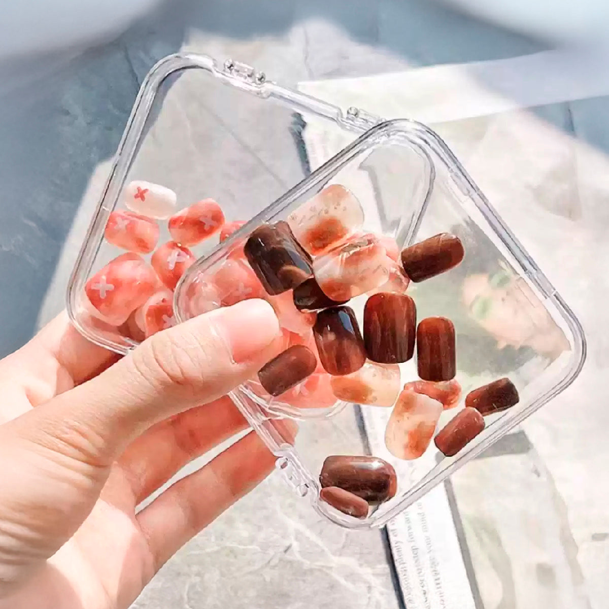 Press On Nails Transparent Storage Box Packaging