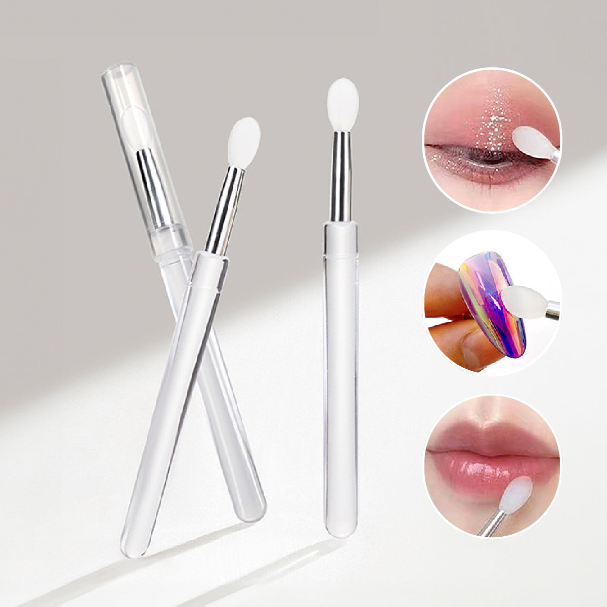Nail Art Tools Silicon Chrome Powder Applicator Listing Cover