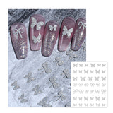 Silver Refractive Glitter Nail Stickers/ Bundle of 6