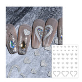 Silver Refractive Glitter Nail Stickers/ Bundle of 6