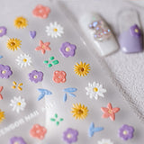 TENSORFloral5DNailStickersA4