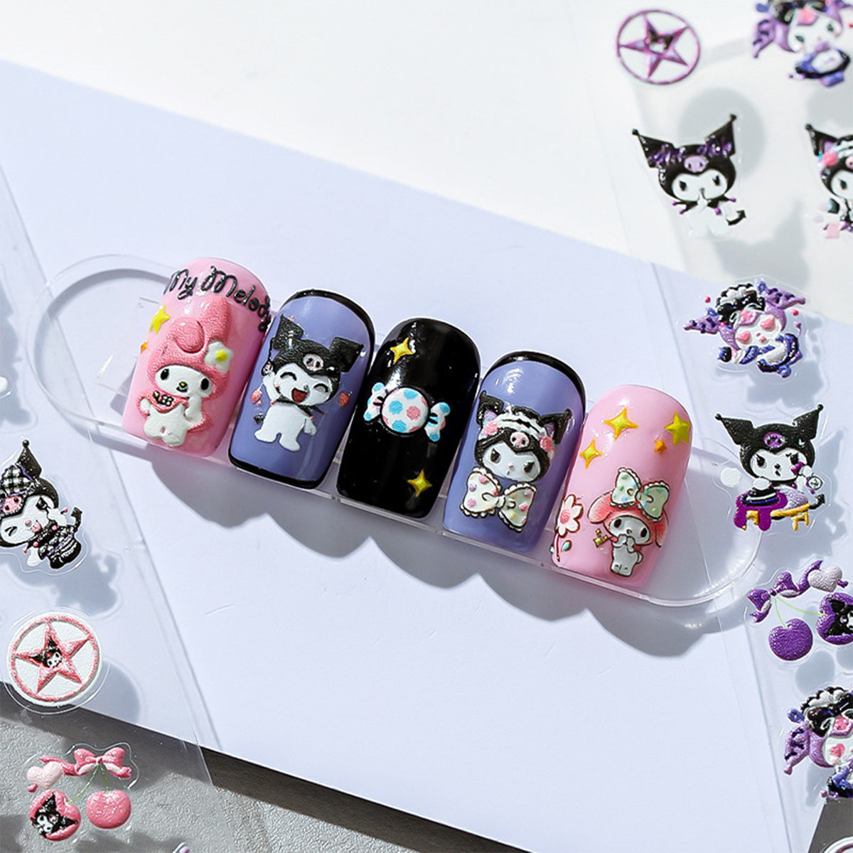 TENSORKuromi_Friends5DNailStickersA1