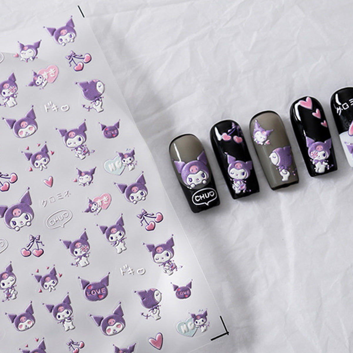 TENSORKuromi_Friends5DNailStickersA3
