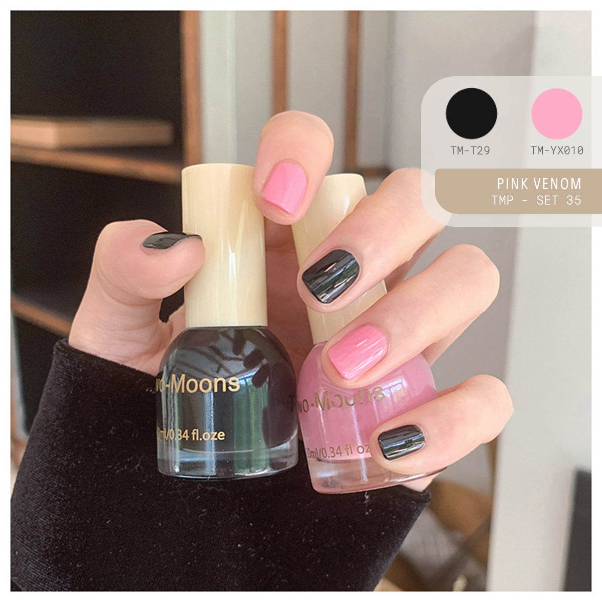 Two Moons Nail Polish Oil Pairs TMP Set35 Pink Venom