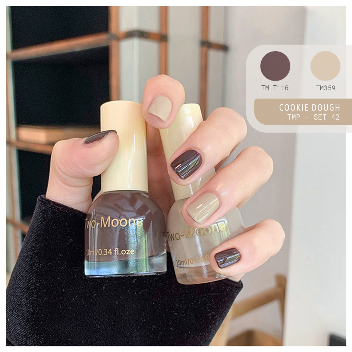 Two Moons Nail Polish Oil Pairs TMP Set42 Cookie Dough