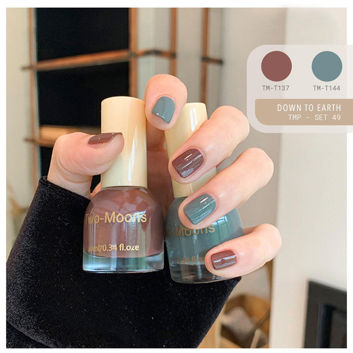 Two Moons Nail Polish Oil Pairs TMP Set49 Down To Earth