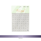 Minimalist Coquette Chrome Nail Art Stickers
