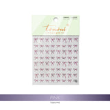 Minimalist Coquette Chrome Nail Art Stickers