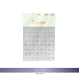 Minimalist Coquette Chrome Nail Art Stickers