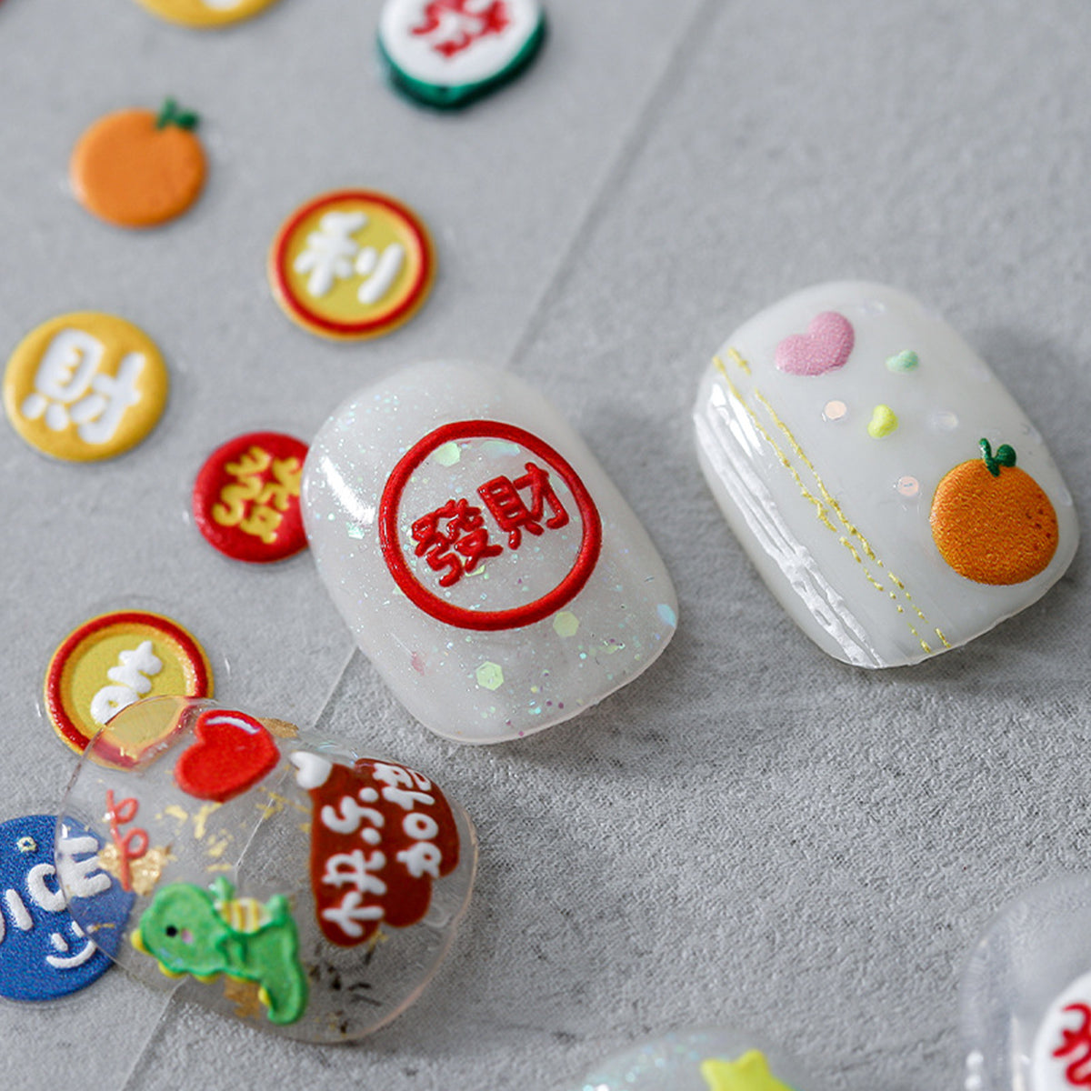 CNY 5D Nail Art Stickers