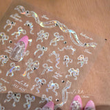 Romantic Coquette Ruffles Nail Art Stickers