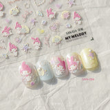 Kuromi And Friends 3D Nail Art Stickers
