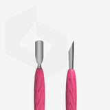 Manicure Pusher Gummy with Silicone Handle UNIQ 10 TYPE 2 (Rounded Narrow and Beveled Pusher)