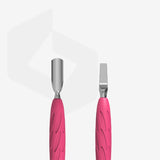 Manicure Pusher Gummy with Silicone Handle UNIQ 10 TYPE 5 (Rounded Narrow Pusher and Straight Blade)
