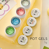 Xi Hui Donut Macaron Sequins Pot Gel Polish A2