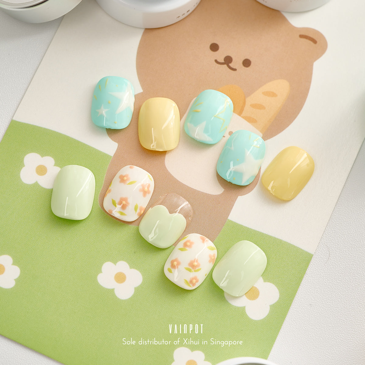 Xi Hui Donut Macaron Sequins Pot Gel Polish A3