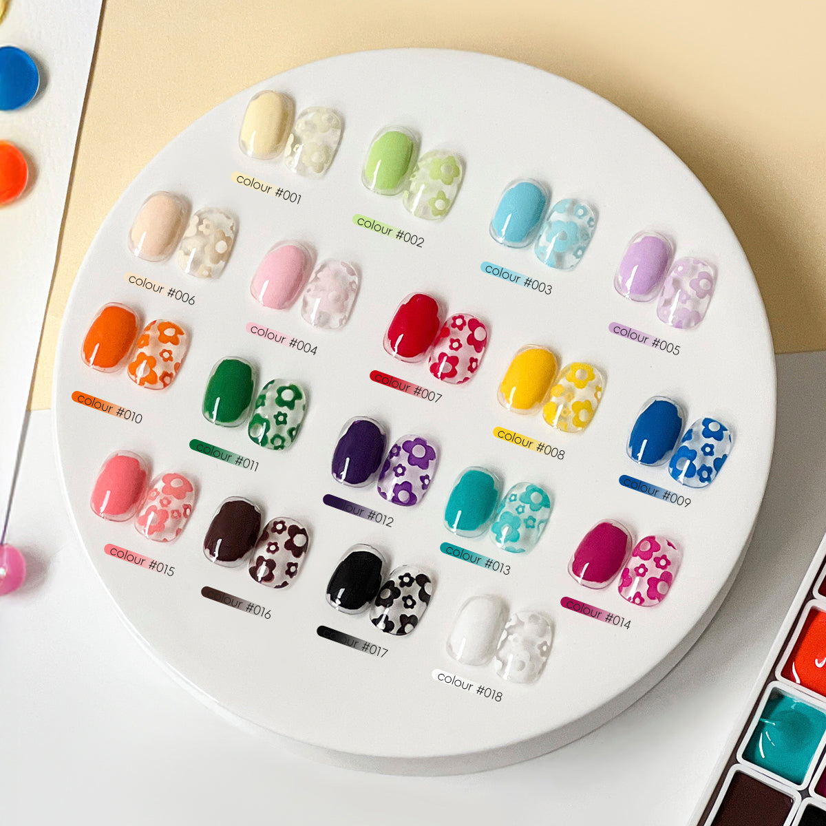 NAIL & YOLLY Doodle Duck Drawing Gel Palette / 18 Colours