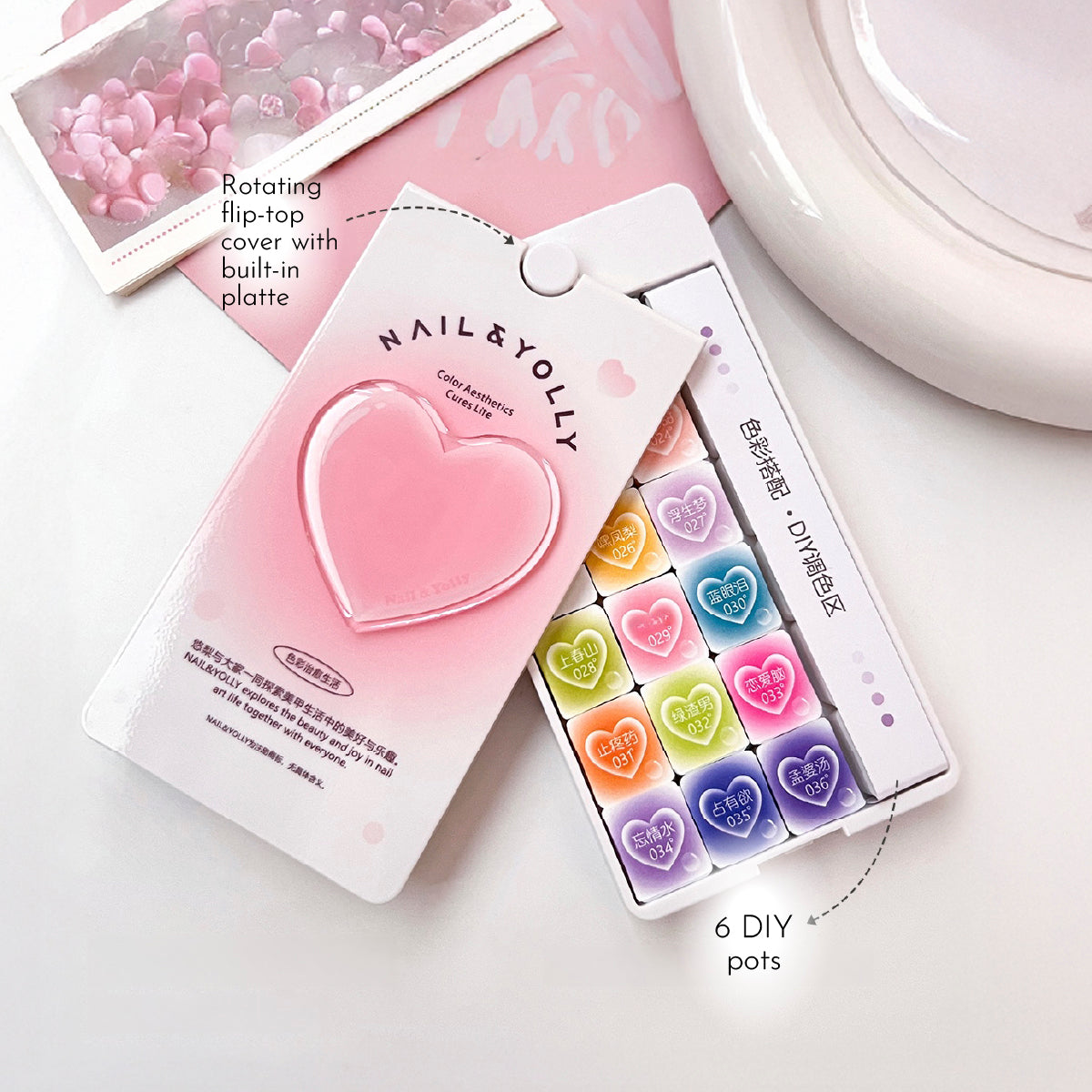NAIL & YOLLY Soft Focus Patting Gel Palette / 18 Colours