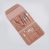 Manicure Essentials 16pcs Manicure Set in Dusty Pink