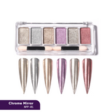 6-in-1 Nail Powder Palette NPP01 Chrome Mirror