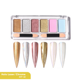 6-in-1 Nail Powder Palette NPP02 Holo Laser