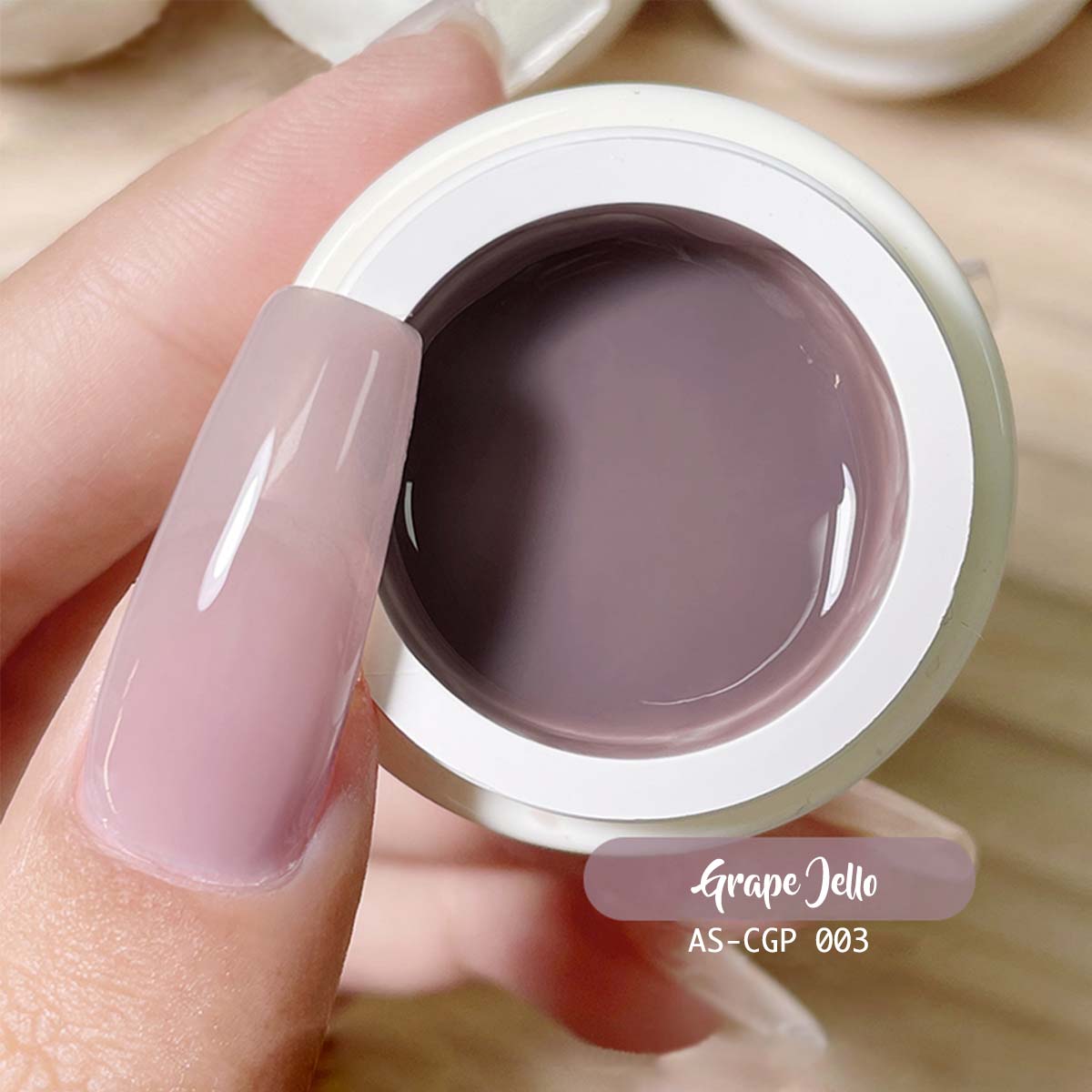 Anothersexy 68 Colours Cream Gel Polish Pots colour CGP003 in GrapeJello