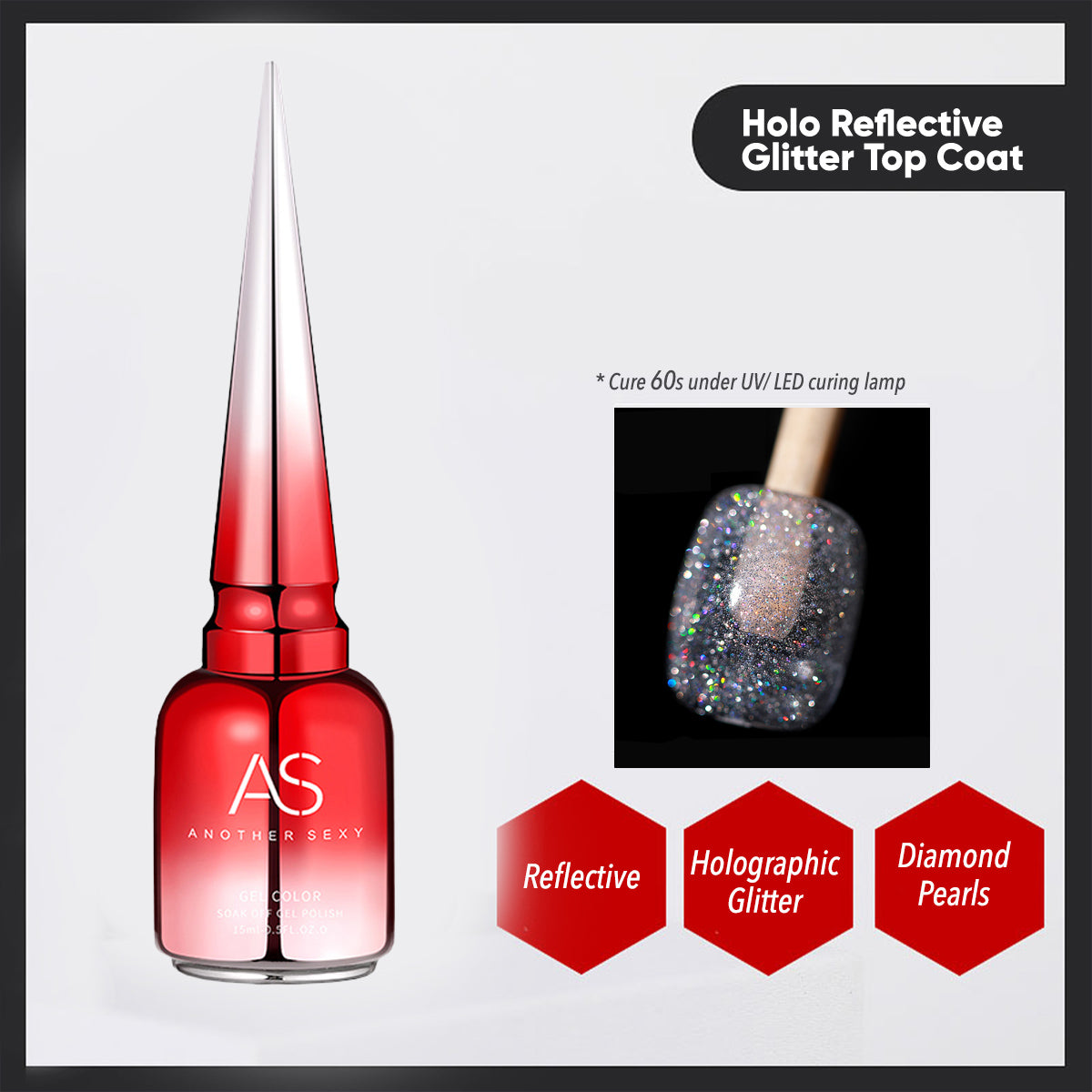 Anothersexy Holo Reflective Glitter Top Coat