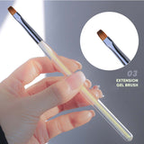 Iridescent Nail Art 03 Extension Gel Brush