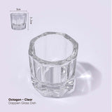 Nail Art Dappen Octagon Glass Dish