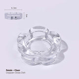 Nail Art Dappen Clear Petal Glass Dish