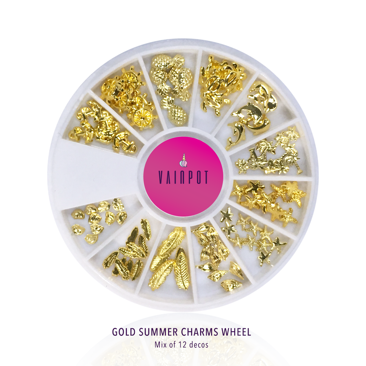 Nail Art Summer Seashells Charms Mix
