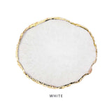 White Resin Agate Nail Art Mixing Palette