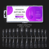 Long Stiletto Soft Gel Tip Extension