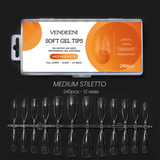 Medium Stiletto Soft Gel Tip Extension