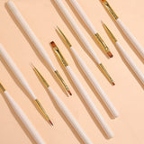 10pcs Cream Nail Art Brush Set