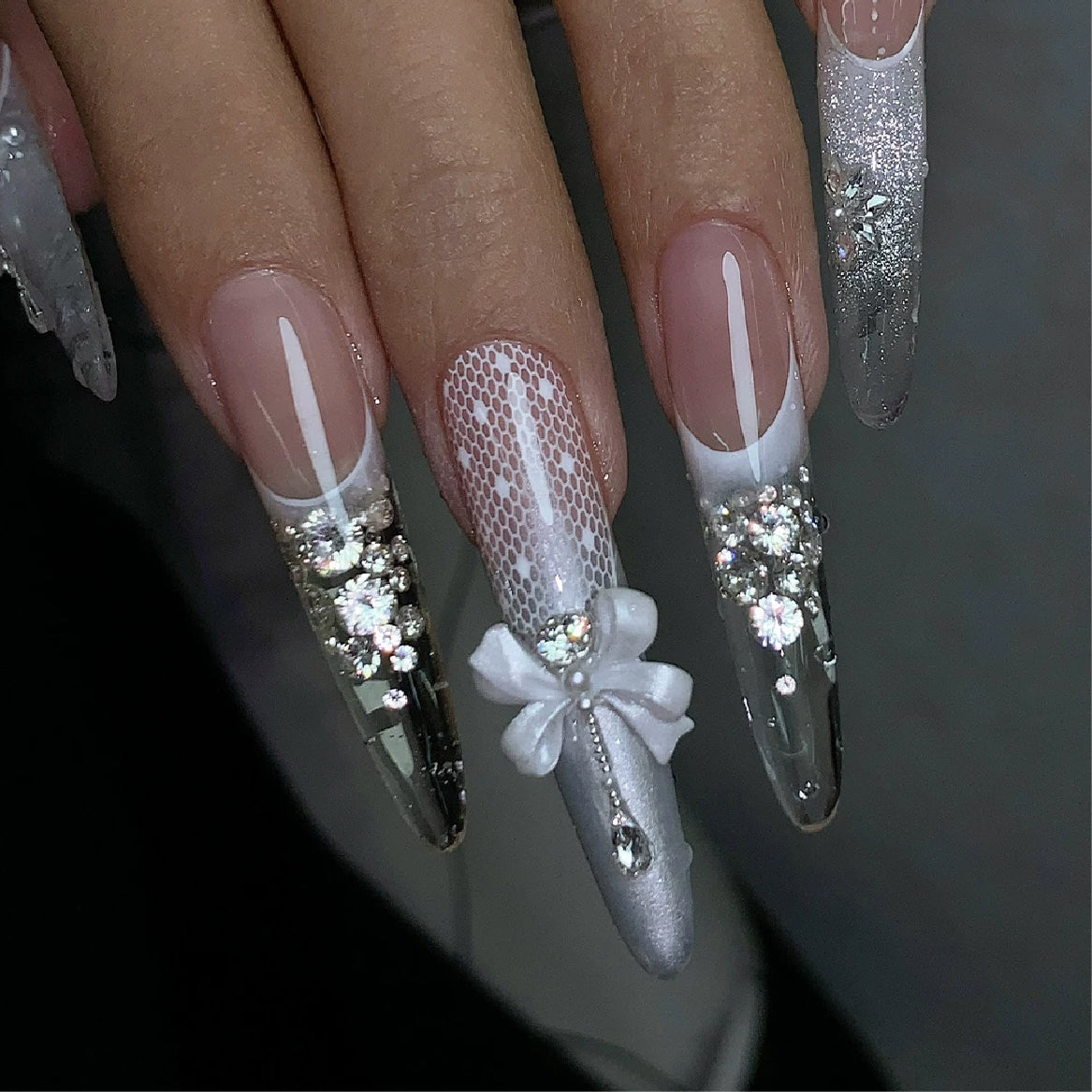 5A Zirconia Pointed Back Nail Rhinestones
