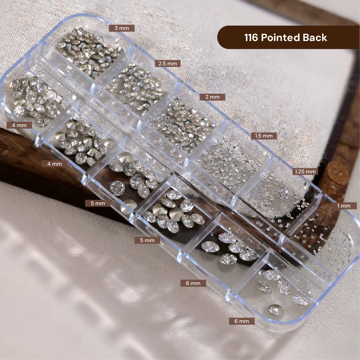 5A Zirconia Pointed Back Nail Rhinestones