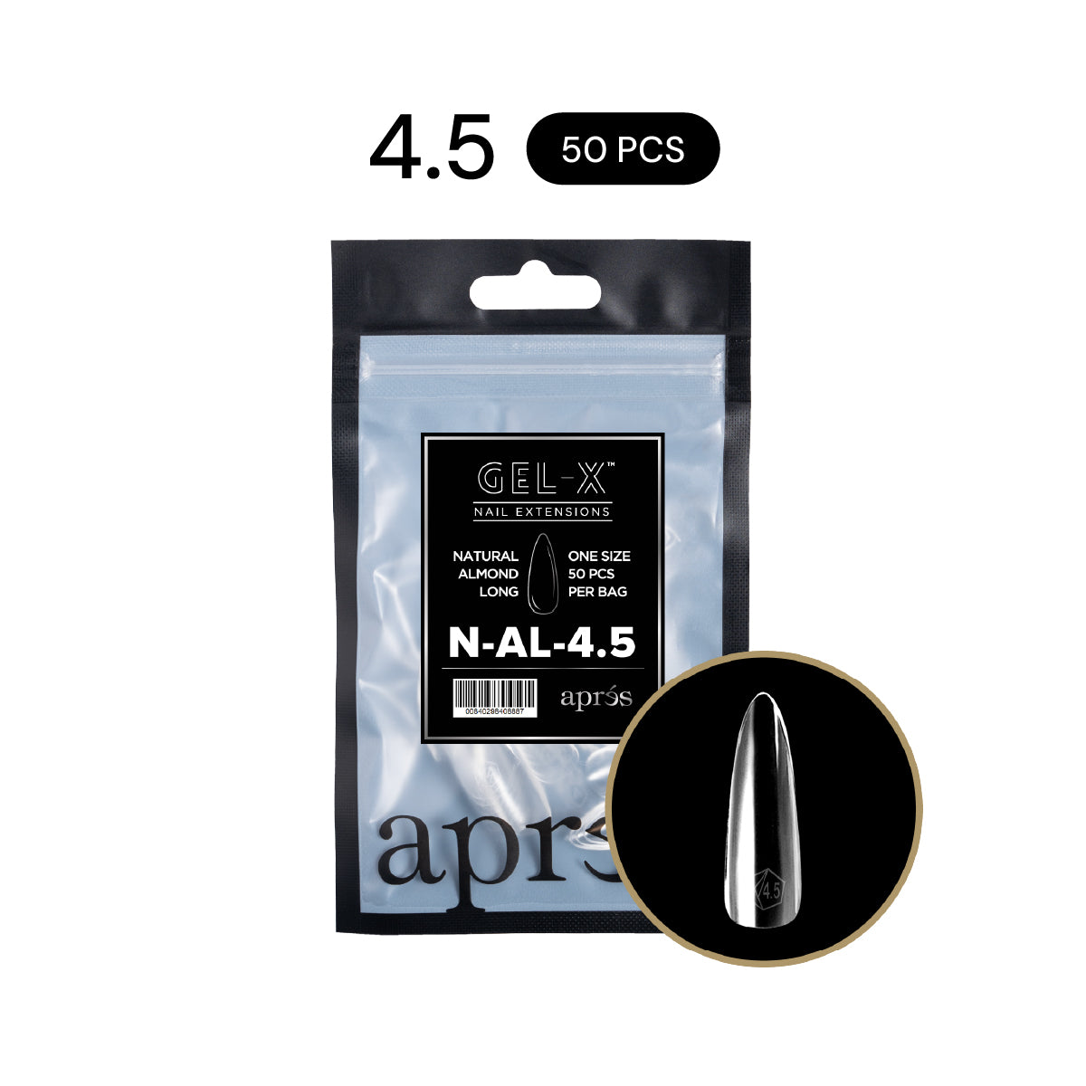 Aprés Gel-X® Natural Almond Gel-X® Nail Tips Refill Bag / 50pcs