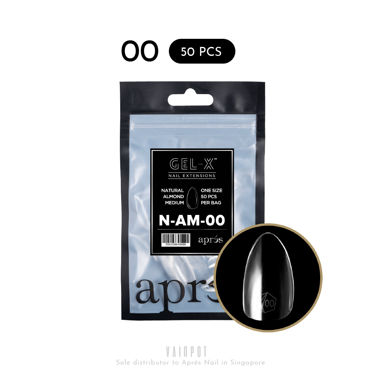Aprés Gel-X® Natural Almond Gel-X® Nail Tips Refill Bag / 50pcs