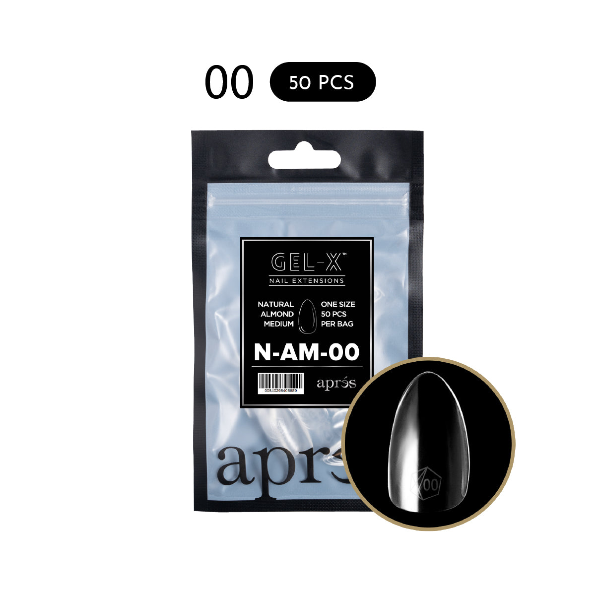 Aprés Gel-X® Natural Almond Gel-X® Nail Tips Refill Bag / 50pcs