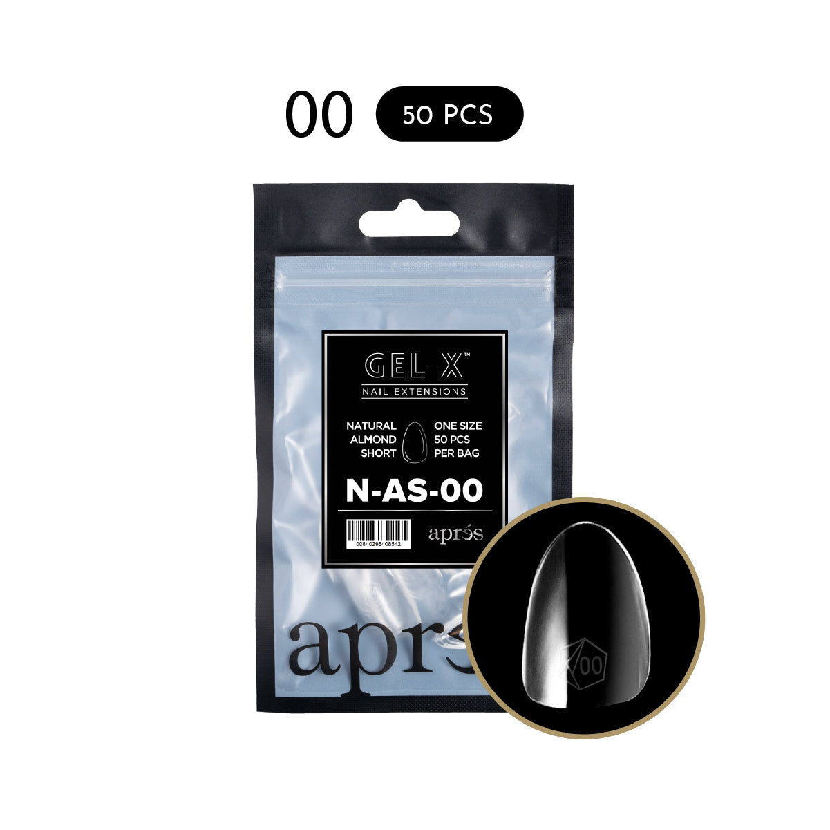 Aprés Gel-X® Natural Almond Gel-X® Nail Tips Refill Bag / 50pcs