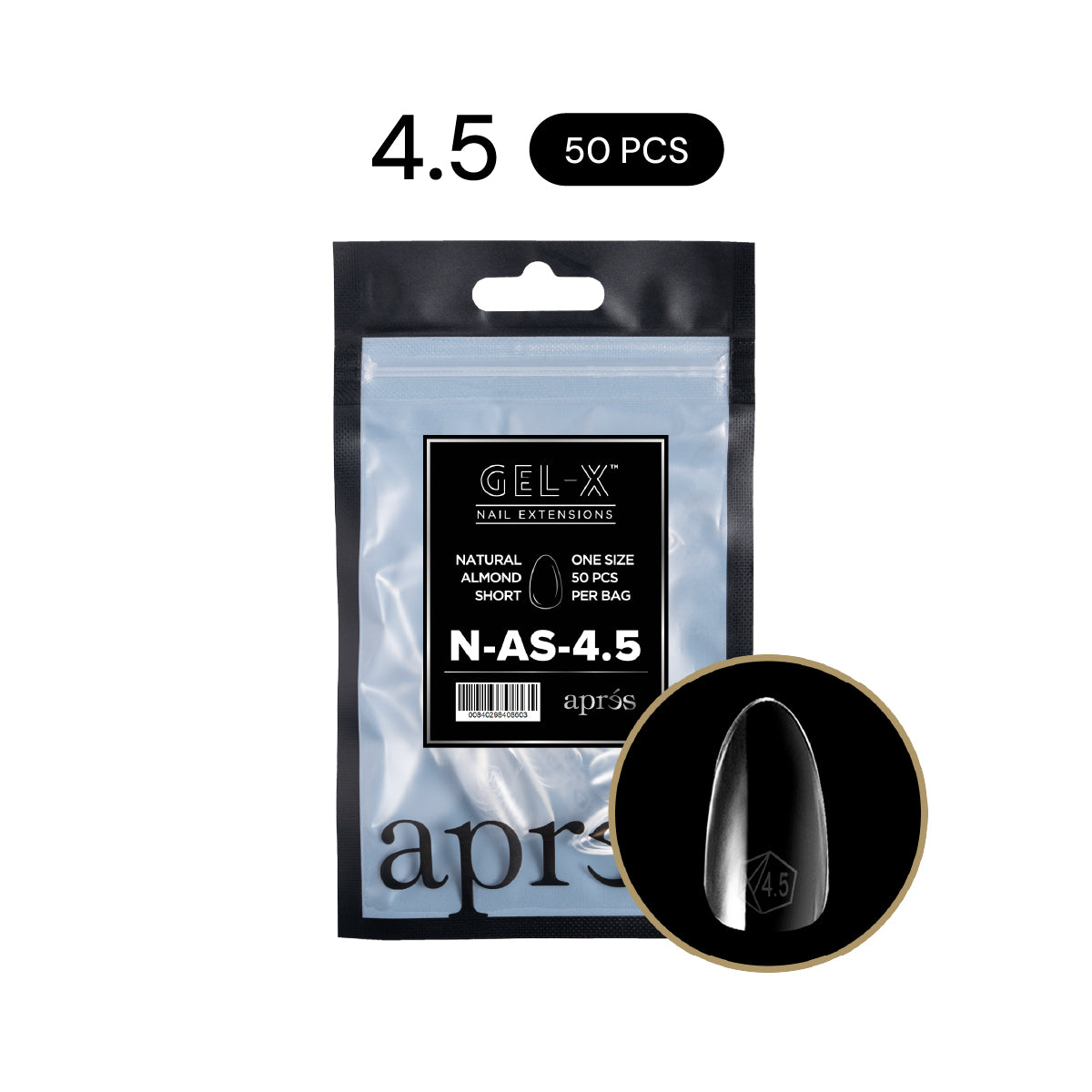 Aprés Gel-X® Natural Almond Gel-X® Nail Tips Refill Bag / 50pcs