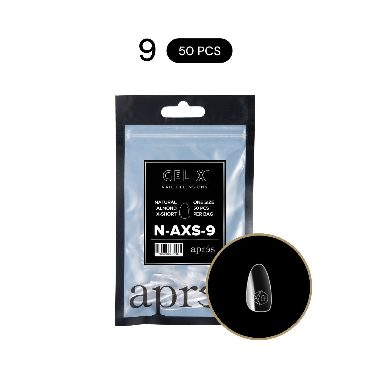 Aprés Gel-X® Natural Almond Gel-X® Nail Tips Refill Bag / 50pcs