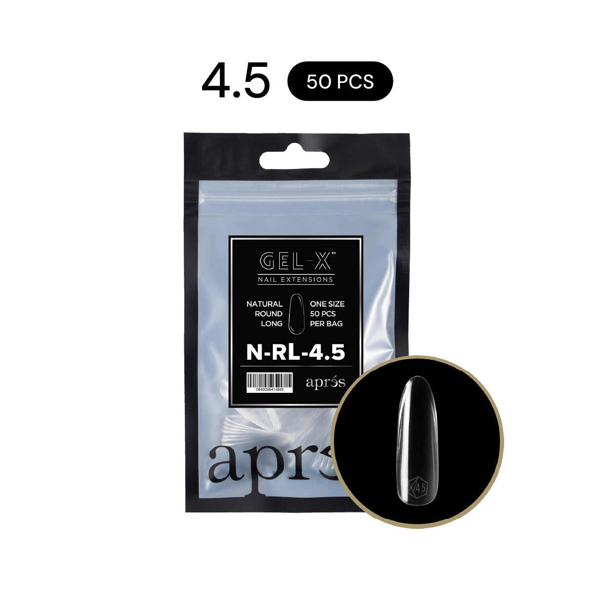 Aprés Gel-X® Natural Round Gel-X® Nail Tips Refill Bag / 50pcs