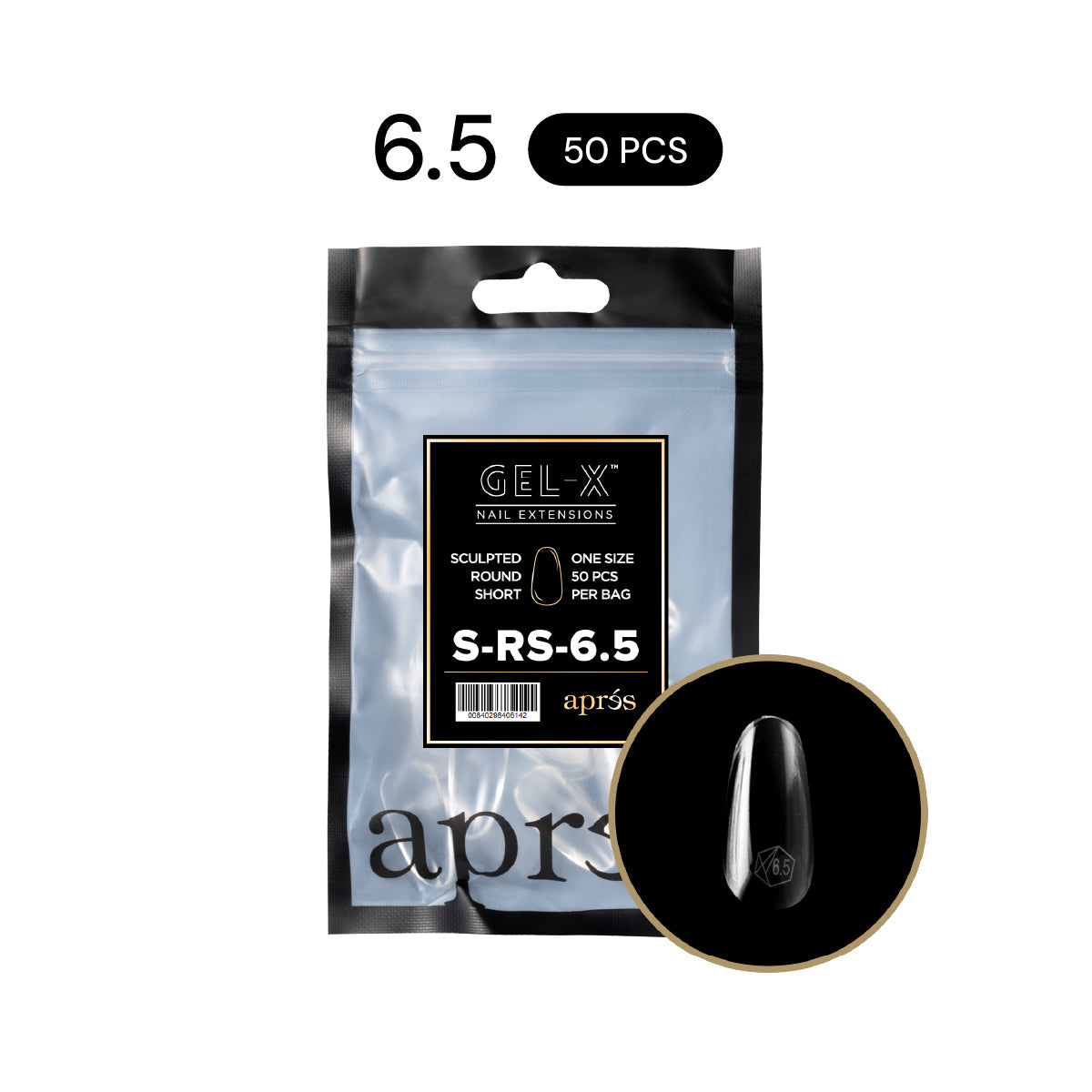 APRÉS NAIL Sculpted Round Gel-X® Nail Tips Refill Bag / 50pcs