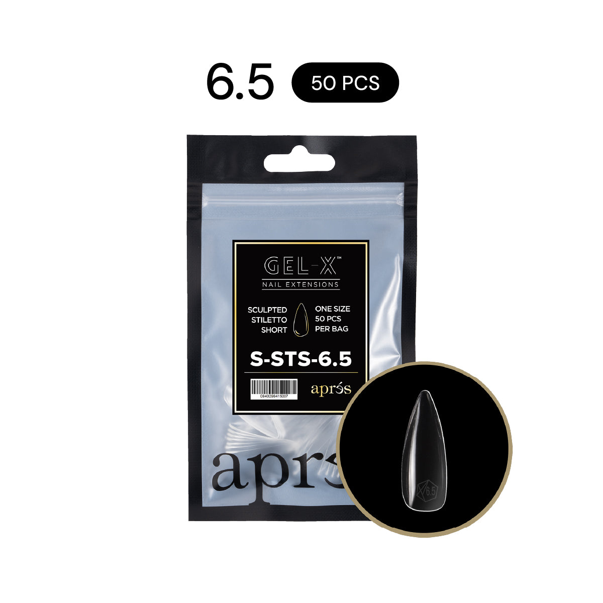 APRÉS NAIL Sculpted Stiletto Gel-X® Nail Tips Refill Bag / 50pcs