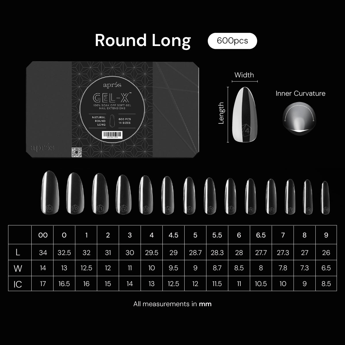 Aprés Gel-X® Natural Gel-X® Nail Tips – Pro (600pcs)