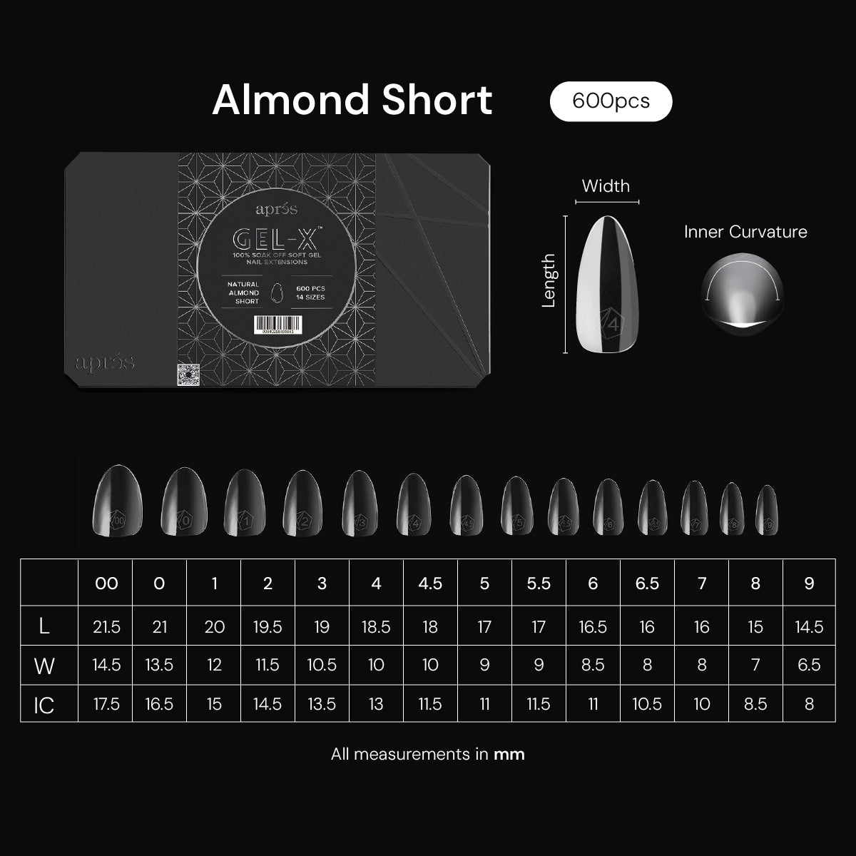 Aprés Gel-X® Natural Gel-X® Nail Tips – Pro (600pcs)